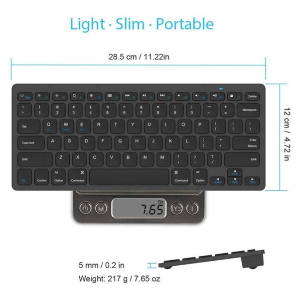 Wireless Bluetooth Lightweight Keyboard Cellphone Tablet Mobile Phone Universal Keyboard Portable Travel Home Office Keypad 2 Wireless Bluetooth Lightweight Keyboard Tablet Mobile
