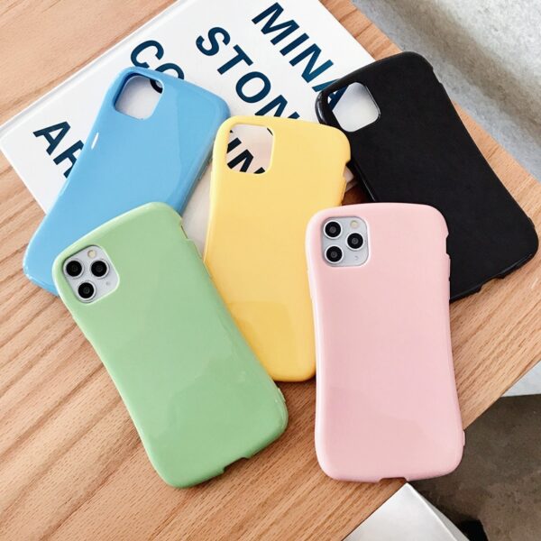 Glossy small waist phone silicone case For iphone 11 Pro
