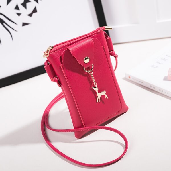 Fashion new hanging neck change bag vertical mobile phone bag