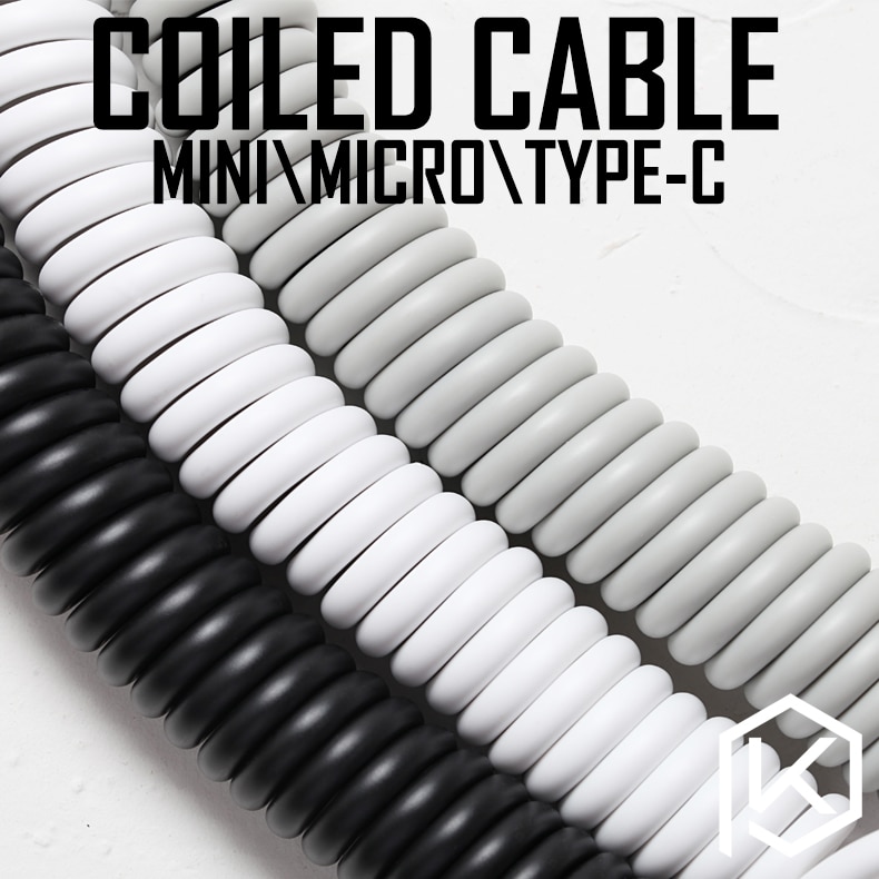 Coiled Cable wire Mechanical Keyboard GH60 USB