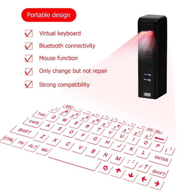 Virtual Laser Projection Keyboard for iPhone Android Smartphone