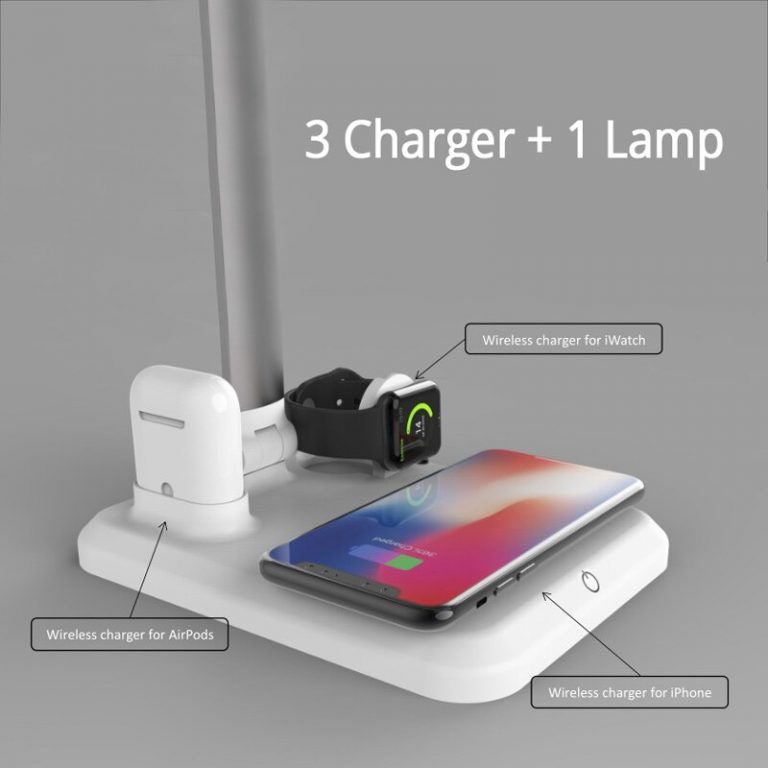 10W LED Lamp Light Table Desk LED Qi Wireless Charger