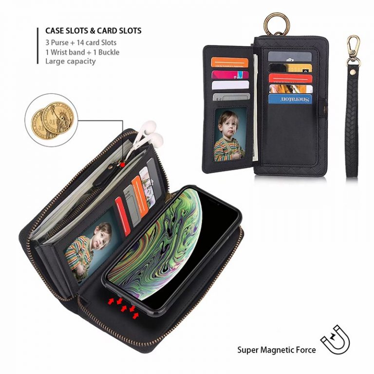 12 Card Holder Zipper Wallet Phone Case For iPhone 11 Pro