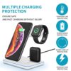 15W 3in1 Qi Wireless Charger Stand for iPhone 11 XS XR