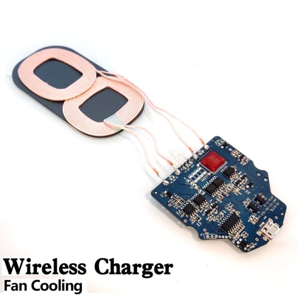 2-Coils Wireless Charging 10W PCBA Circuit Board Micro USB Port π VEEAII 10W Wireless Charger PCBA with Built-In Cooling Fan β DIY Your Way to Seamless Charging