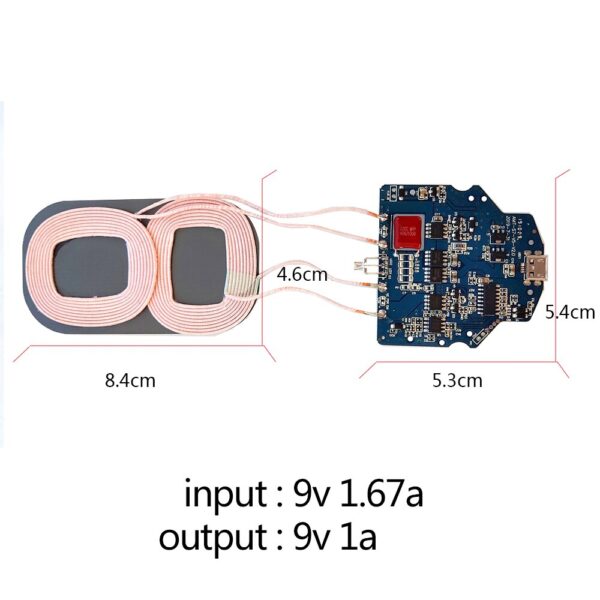 2-Coils Wireless Charging 10W PCBA Circuit Board Micro USB Port π VEEAII 10W Wireless Charger PCBA with Built-In Cooling Fan β DIY Your Way to Seamless Charging