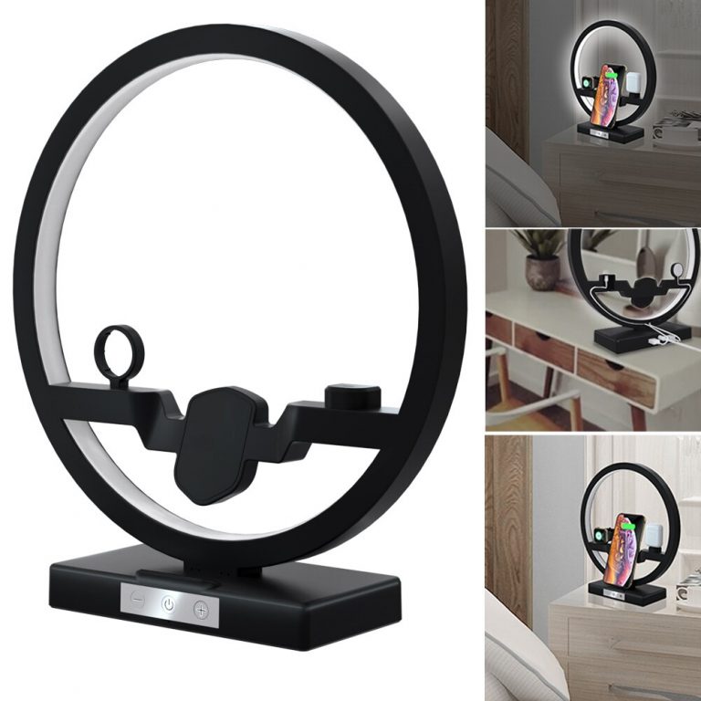 3 In 1 Table Desk Lamp Fast QI Wireless Charger Dock Station 3 In 1 Table Desk Lamp Fast QI Wireless Charger Dock Station