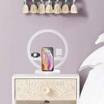 3 In 1 Table Desk Lamp Fast QI Wireless Charger Dock Station