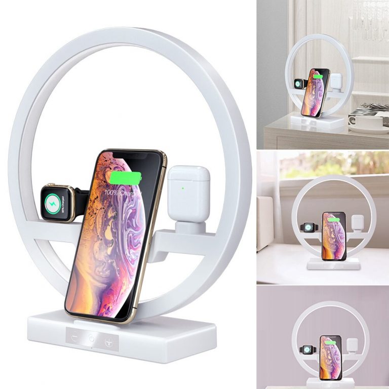 3 In 1 Table Desk Lamp Fast QI Wireless Charger Dock Station 3 In 1 Table Desk Lamp Fast QI Wireless Charger Dock Station