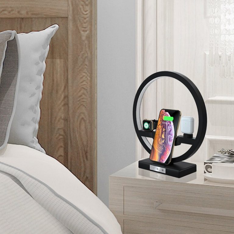3 In 1 Table Desk Lamp Fast QI Wireless Charger Dock Station 3 In 1 Table Desk Lamp Fast QI Wireless Charger Dock Station
