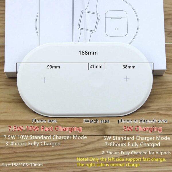 3 in 1 Wireless Charger For Apple Watch 5 4 3 2 1