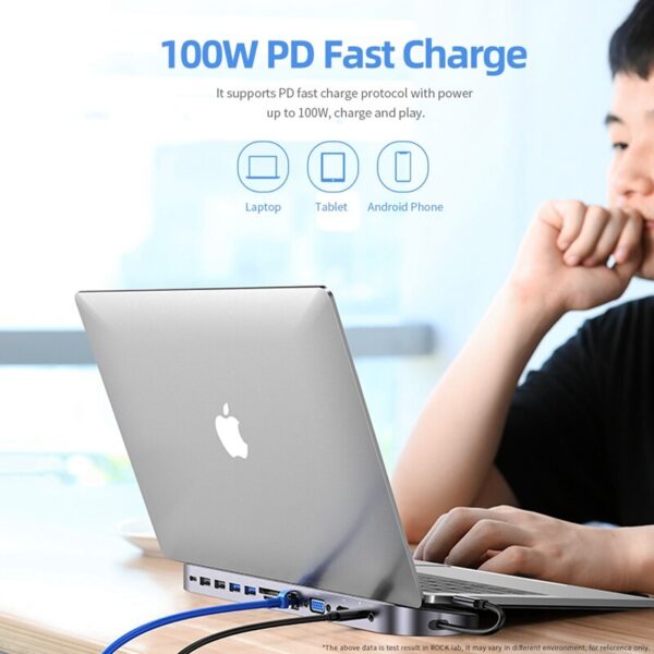 3.1 Hub usb Docking Station USB C to HDMI Port Dex Station