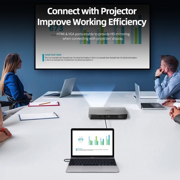 3.1 Hub usb Docking Station USB C to HDMI Port Dex Station