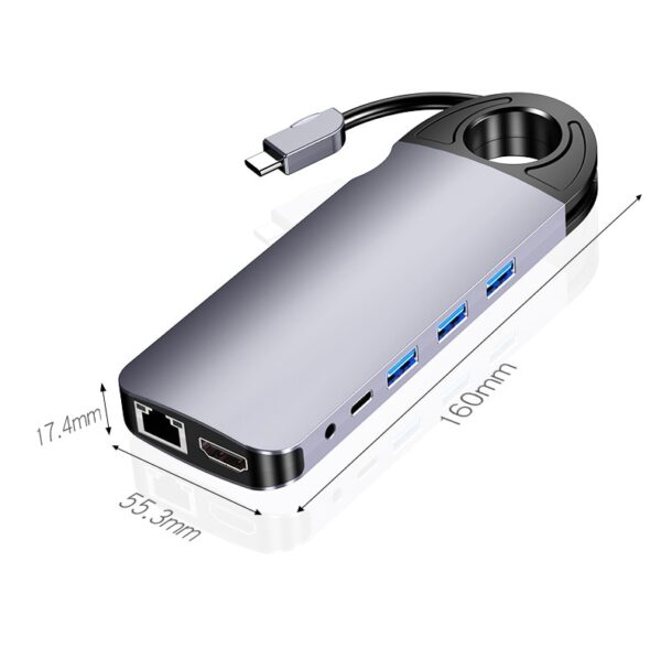 Boost Your MacBook Experience with the Ultimate 10-in-1 USB Hub: USB C to HDMI/VGA/RJ45 Thunderbolt 3 Adapter - Fast Charging, Versatile Connectivity