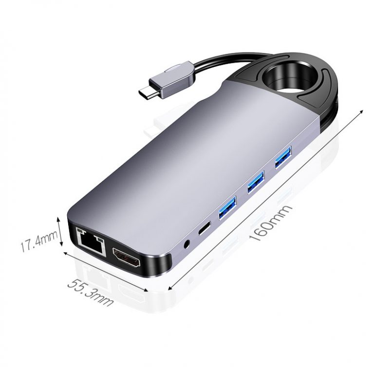 Boost Your MacBook Experience with the Ultimate 10-in-1 USB Hub: USB C to HDMI/VGA/RJ45 Thunderbolt 3 Adapter - Fast Charging, Versatile Connectivity