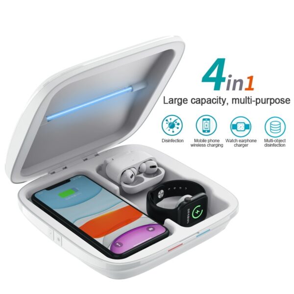 4 in 1 Wireless Charger UV Sterilizer Disinfection Box