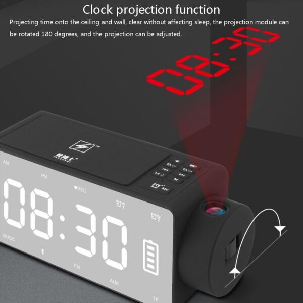 4in1 12V Smart Wireless Charger Fast For IPhone 6/7/8/X Mirror Projector