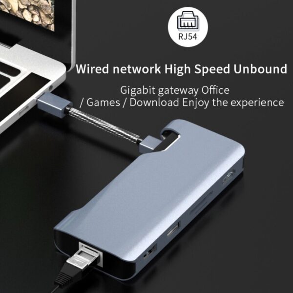7in1 Type-C USB-C to HDMI RJ45 USB 3.0 PD Charging Hub