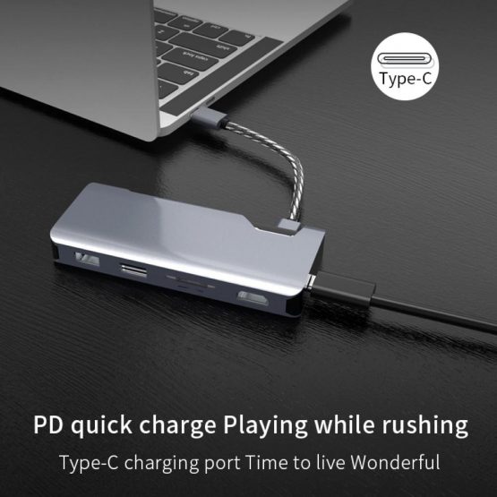 7in1 Type-C USB-C to HDMI RJ45 USB 3.0 PD Charging Hub