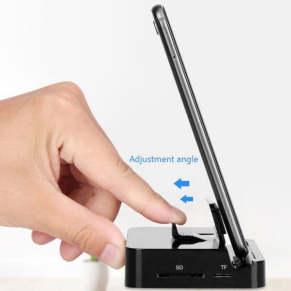 Adjustable USB Type C Phone Stand HUB Docking Station HDMI