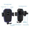 Car Mount Qi Wireless Charger For Samsung Galaxy S20 Ultra S20+