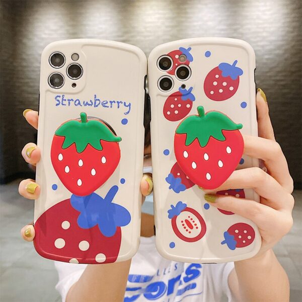 Case + stander For huawei P40 p30 p20 Cute Strawberry Case + stander For huawei P40 p30 p20 Cute Strawberry