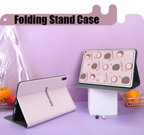 Cute Cartoon Fruit Painted Tablet Case for Huawei M6 10.8-Inch Cover M6 8.4-Inch Smart Stand Flip Case Silicone Protective Coque
