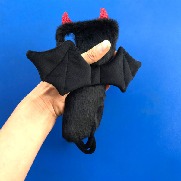 Cute fleece bat devil wing cellphone cases for iphone XS Max Xr