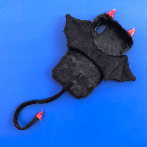 Cute fleece bat devil wing cellphone cases for iphone XS Max Xr