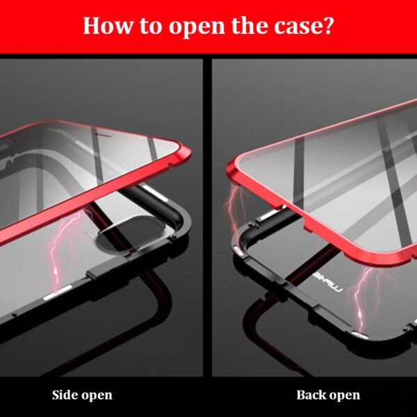 Front Back Glass Case for iPhone 11 Pro max Case Magnetic 360