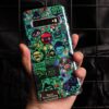 Green Funny doodle cartoon case For samsung galaxy s10