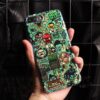 Green Funny Doodle Cartoon Case for iPhone - XS MAX, XS, X, XR, 7, 8 Plus, 6, 6s Plus: Express Your Style with High-End Emboss Painting Soft Case