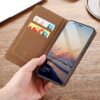 PHOPEER Genuine Leather Flip Case for iPhone – Elegant Business Protection