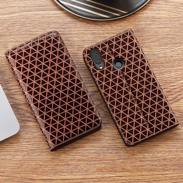 Grid Texture Genuine Leather Case For Apple iPhone Grid Texture Genuine Leather Case For Apple iPhone