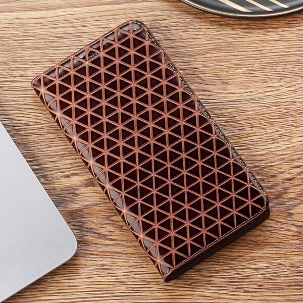 Grid Texture Genuine Leather Case For Apple iPhone Grid Texture Genuine Leather Case For Apple iPhone