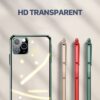 Luxury Square Metal Aluminum Bumper Case for iPhone 11 Pro Max – Clear Glass Protection