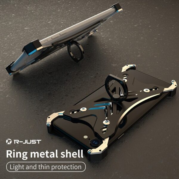 Metal Ring Bumper For iPhone 8 Plus Case Luxury Aluminum Universal Phone Cover