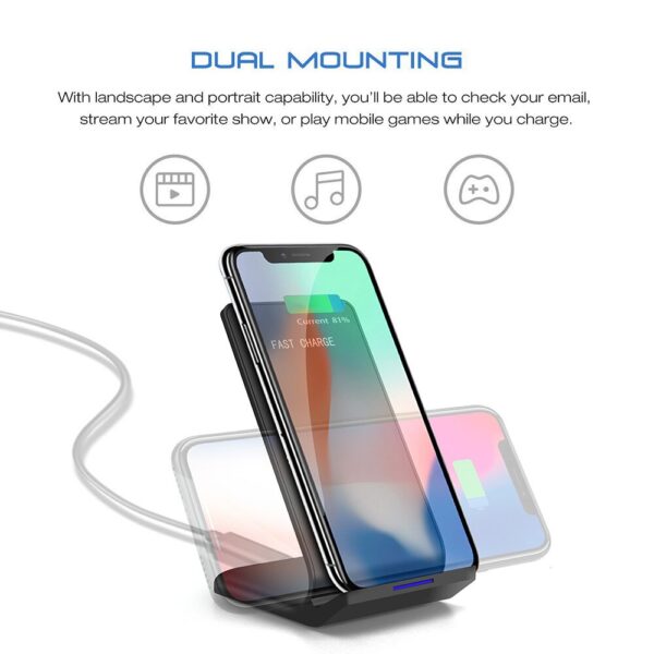 Qi Wireless Charger 10W Fast Wireless Charging Stand For iPhone X XS Max XR Qi Wireless Charger 10W Fast Wireless Charging Stand For iPhone X XS Max XR