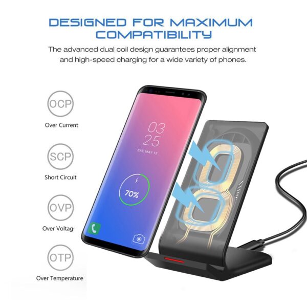 Qi Wireless Charger 10W Fast Wireless Charging Stand For iPhone X XS Max XR Qi Wireless Charger 10W Fast Wireless Charging Stand For iPhone X XS Max XR