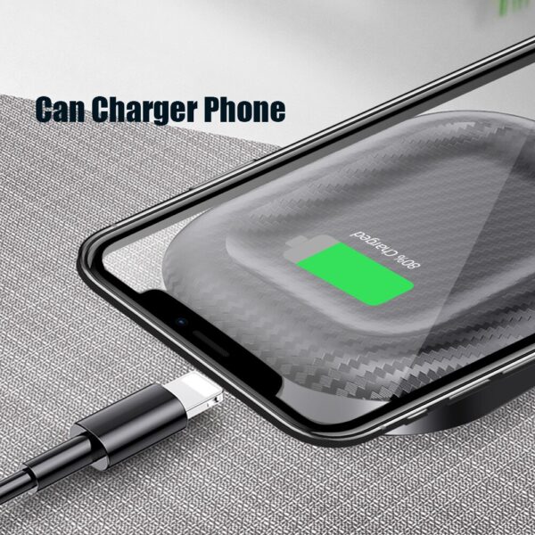 Qi Wireless Charger For Airpods 2 3 Phone Charger Dock Fast ACCEZZ 2 in 1 Qi Wireless Charger Dock for AirPods & iPhone – Fast Charging Stand with Anti-Slip Design & Lightning Interface