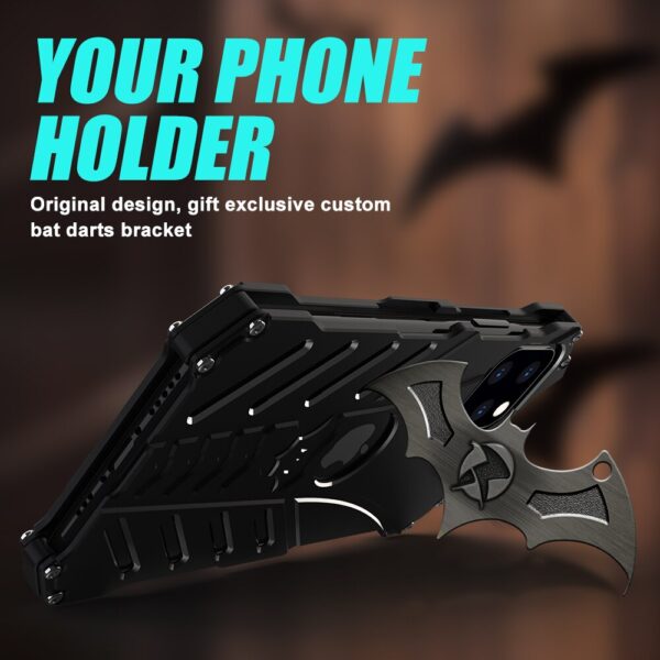 Shockproof Armor Aluminum Case For iPhone 12 Pro Max Bat Logo Armor Aluminum Case - Protect Your iPhone in Style