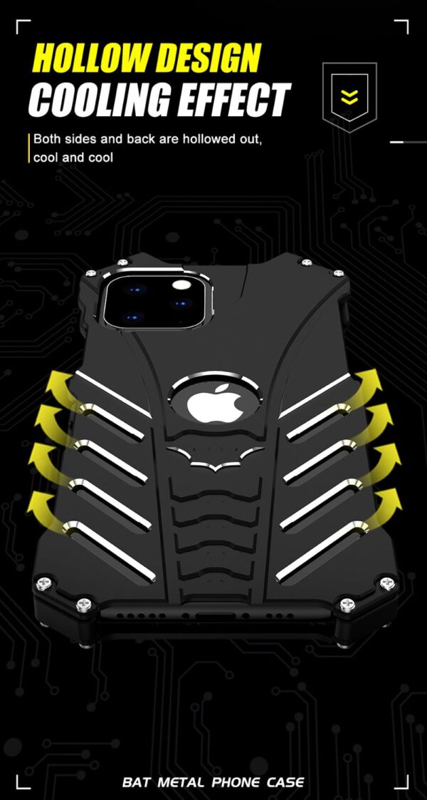Shockproof Armor Case For iPhone 12 Case Hard Metal Back Cover