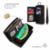 Slot Wallet Leather Case For iPhone X XR XS Max Case Zipper