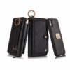 Slot Wallet Leather Case For iPhone X XR XS Max Case Zipper