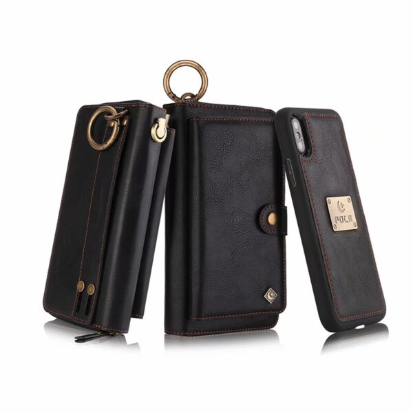 Slot Wallet Leather Case For iPhone X XR XS Max Case Zipper Slot Wallet Leather Case For iPhone X XR XS Max Case Zipper
