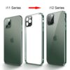 Square Edge Metal Bumper Double Sided Glass Case For iPhone 11