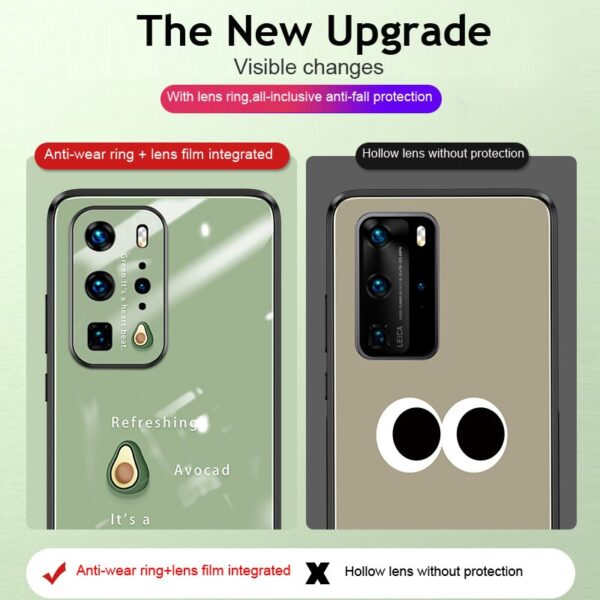 Tempered Glass Case + frame For Huawei P40 P40 Tempered Glass Case + frame For Huawei P40 P40