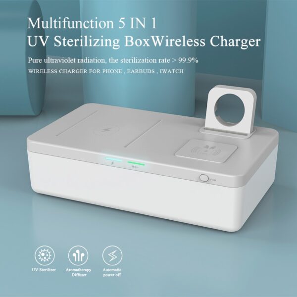 UV phone steriliser 3 in 1 wireless charger