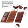 Vintage Leather Case for iPhone X 2 in 1 Wallet