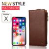 Vintage Leather Case for iPhone X 2 in 1 Wallet